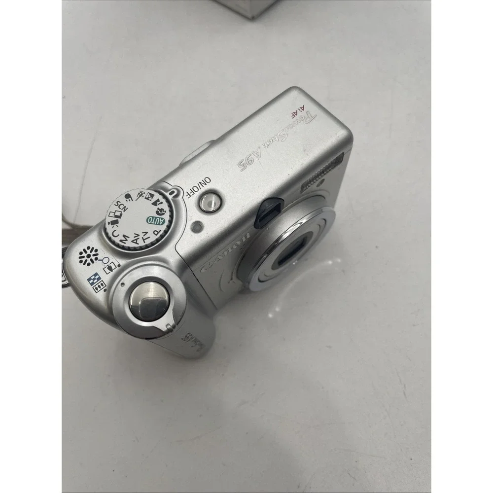 Canon PowerShot A95 5MP Digital Camera 12X Zoom+Battery+Memory Card-TESTED